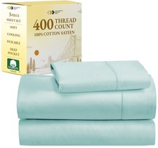 California Design Den Soft 100 Cotton Sheets, Twin XL Sheets Set 3 Pieces, 400