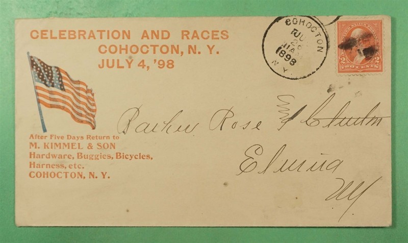 DR WHO 1898 SPANISH AMERICAN WAR PATRIOTIC BICYCLE/HARDWARE ADVERTISING R51690