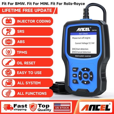 Ancel BM700 For BMW Full System Diagnostic OBD2 Scanner ABS SRS EPB TPMS CBS OIL