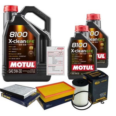SCT Inspektionspaket 7L MOTUL 8100 X-CLEAN EFE 5W-30 für VW Multivan VI 2.0 TDI