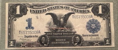 #ad #ad 1899 1 Dollar Silver Certificate Black Eagle Large Note. $500.00