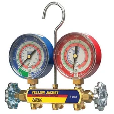 Yellow Jacket 42021 Mechanical Manifold Gauge Set, 2-Valve