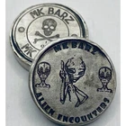 1 Troy Oz .999 Fine Silver MK BarZ "Alien Smack Talk" Stamped Round .999 Fine Si