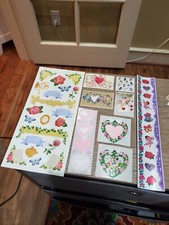 RARE Sandylion stickers VICTORIAN Cherubs Hearts Lace Doves