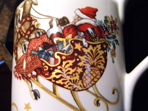 Williams Sonoma Twas the Night Before Christmas Weihnachtsmann & Schlitten 64 Oz Krüge - Bild 11 von 17