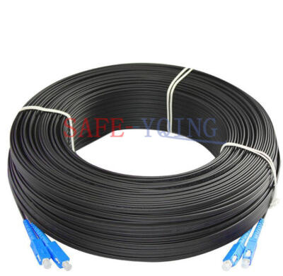 100M Outdoor SC SM Duplex FTTH Drop Patch Cord SC G657 Fiber Optic Cable Jumper