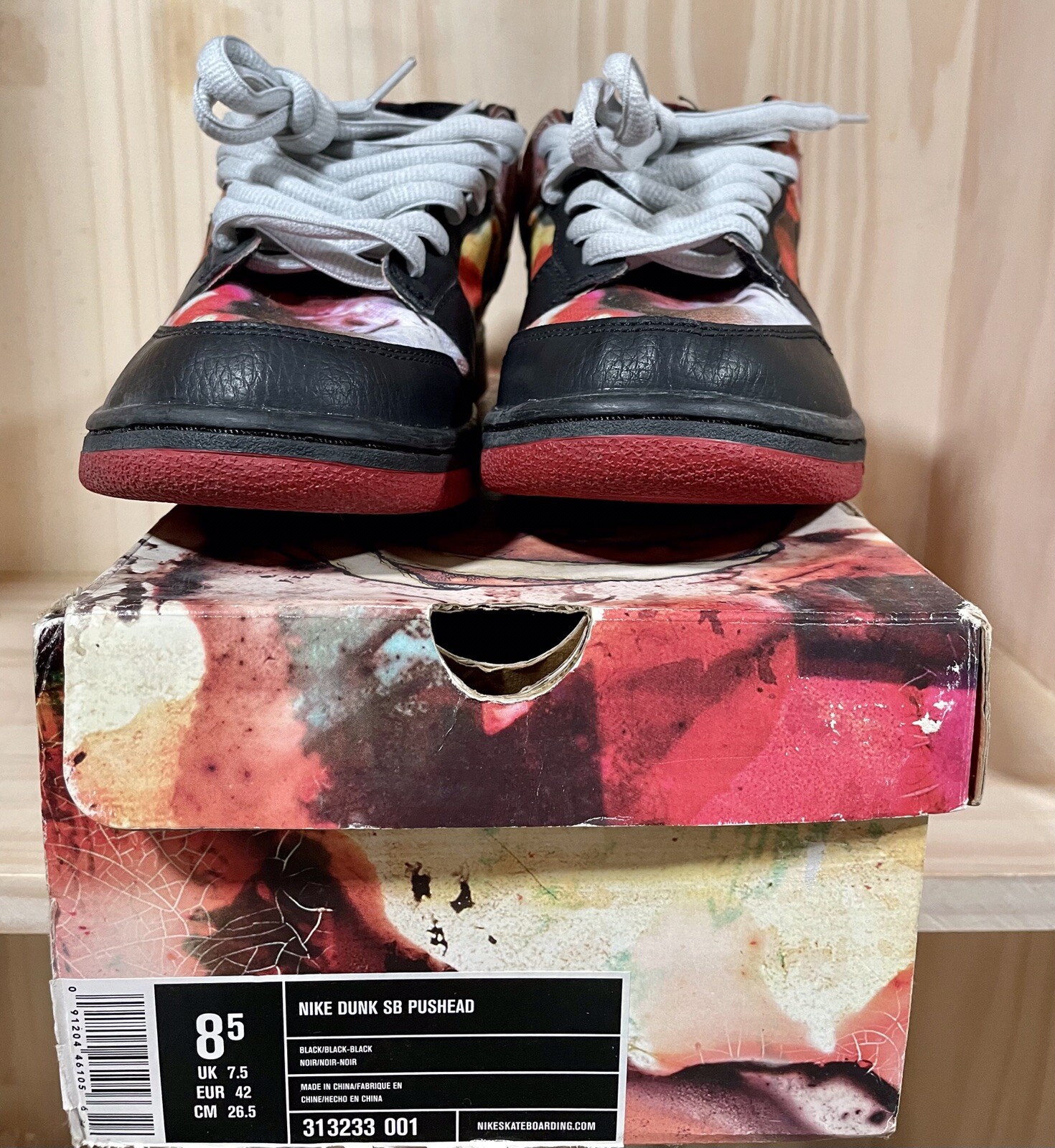 全3色/黒/赤/ベージュ 【美品】NIKE DUNK LOW SB PUSHEAD PRM 26.5