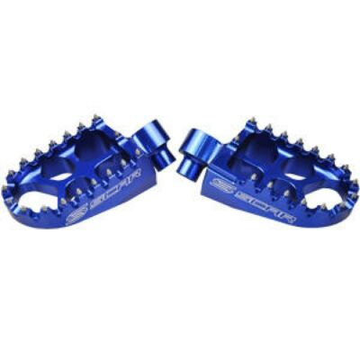 Scar Evolution Alu Fußrasten passt an Kawasaki KX 65 80 85 ab98 blau
