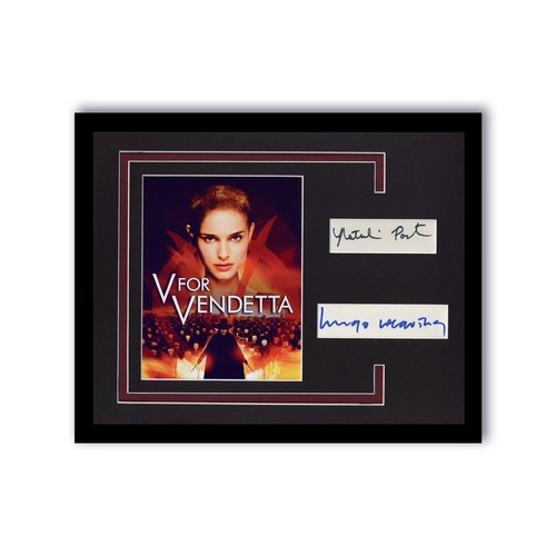 Natalie Portman & Hugo Weaving - V For Vendetta Signed 11x14 Framed Photo ACOA