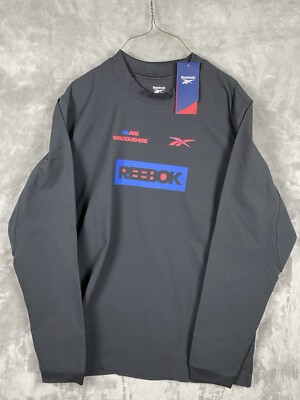 NWT Reebok TS Graphene Long Sleeve Midlayer Shirt L MSRP$60 Logo All Are Welcome