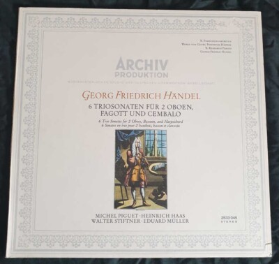 Georg Friedrich Händel - 6 Triosonaten für 2 Oboen, Fagott und Cembalo