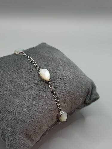 Classic Pearl Bracelet 925 Sterling Silver Genuine Freshwater Pearls Jewelry - Picture 3 of 8