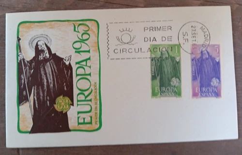 SPAIN SAN BENITO 480-543  EUROPA SET 1965 CACHET FDC UNADDR
