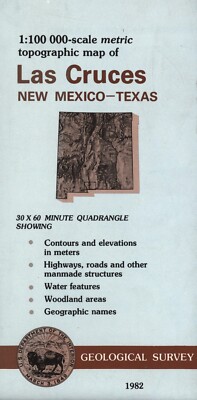 USGS Metric Topographic: Las Cruces, New Mexico 1982 Topo Map