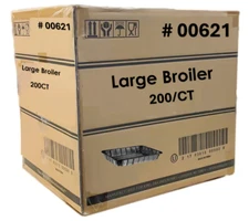 Large Broiler Pan Aluminum Disposable For Baking, BBQ & Grill Tray 200 CT 1 Case