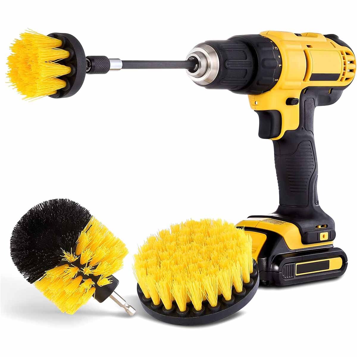 Drill Brush Power Scrubber Set - Versatile Cleaning Kit For Car, Bathroom, Kitchen & Grout - View #11