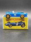 Matchbox Lesney #52b BRM F1 Racing Car Blue w Original Box Vintage Toy Car