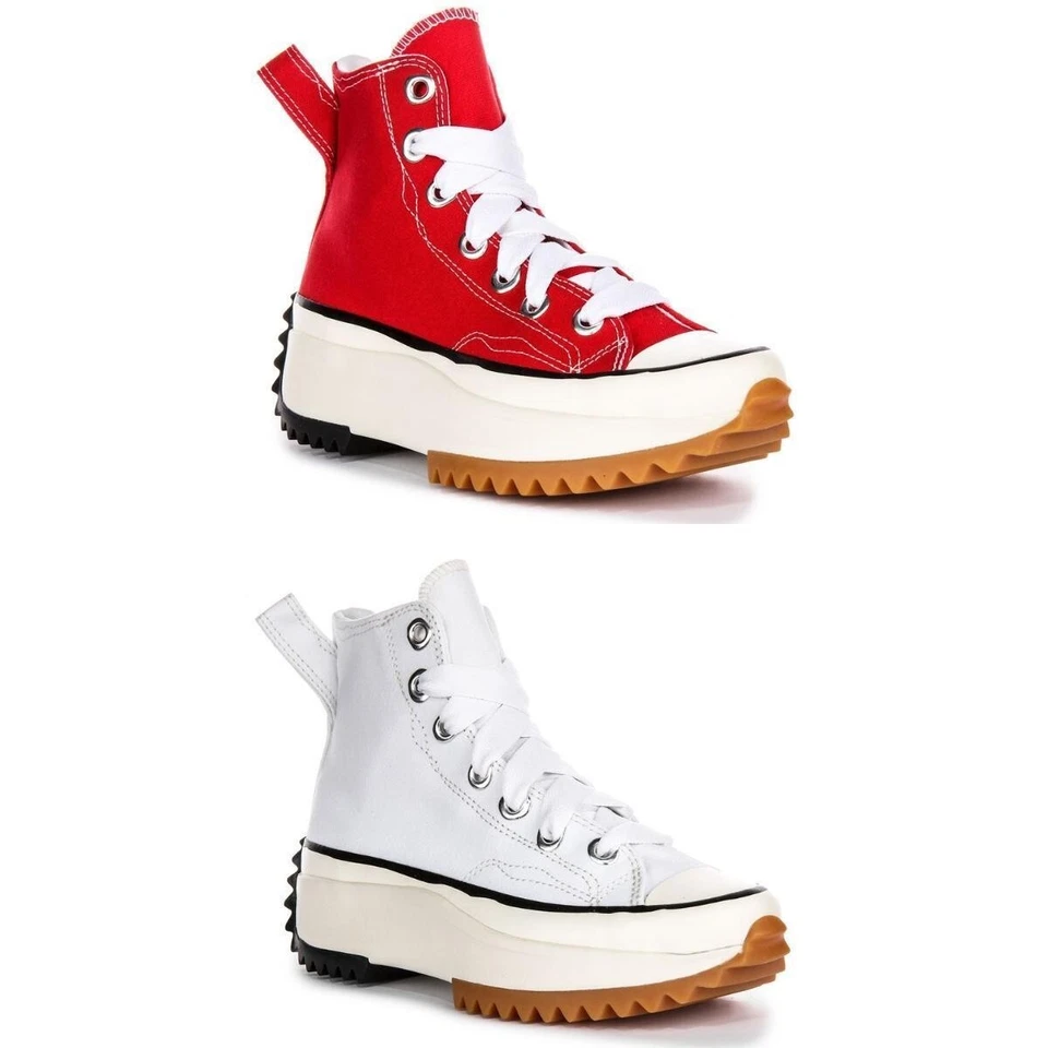 Converse A10421C Run Star Hike Hi Plateforme Femmes Trainer Rouge Blanc EU 36-41 - Photo 1/1