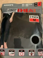 32 Degrees Heat Pants Women  Base Layer 2 Pack