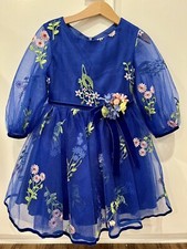 David Charles Embroidered Floral Tulle Dress for Easter or Passover