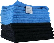 Microfiber Cleaning Cloth-12 Pack-16x16 inches-300 GSM-Lint Free 