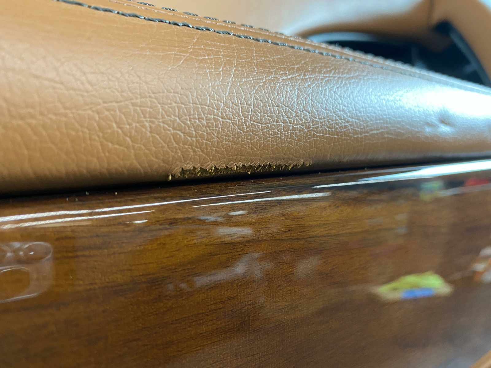 2005 MASERATI QUATTROPORTE M139 REAR DRIVER INTERIOR DOOR TRIM PANEL, BROWN