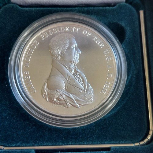 U.S. Mint Presidential Silver Medals Program OGP COA 1oz .999 Silber - MONROE - Bild 2 von 7
