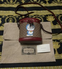 Nuovo Doraemon X Gucci Mini Borsa a Secchiello Raro Limitata