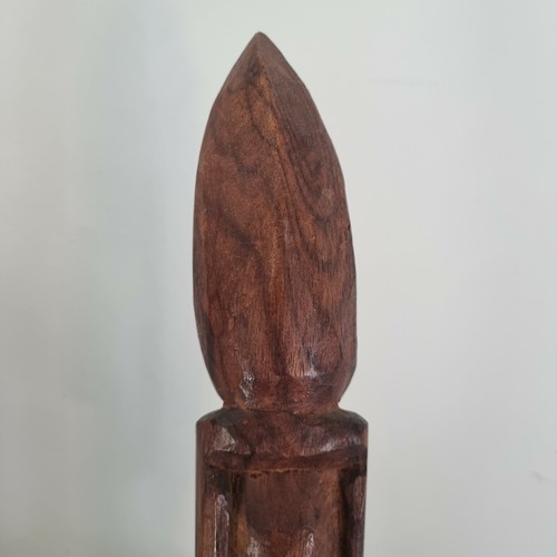 statuette Nouvelle Calédonie en bois Tambour du Vanuatu statue wooden sculpture - Bild 10 von 11