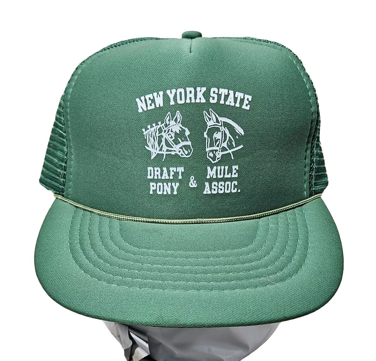 Cappello camionista baseball vintage New York State Draft Pony & Mule Assoc Snapback Capital