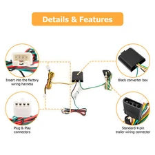 4 PIN Trailer Wiring Harness For 2004-2010 Toyota 2nd Gen Sienna Van