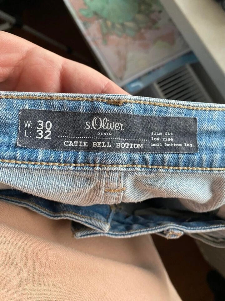 S.Oliver catie bell bottom jeans blue size W30 L32 bc1 eBay