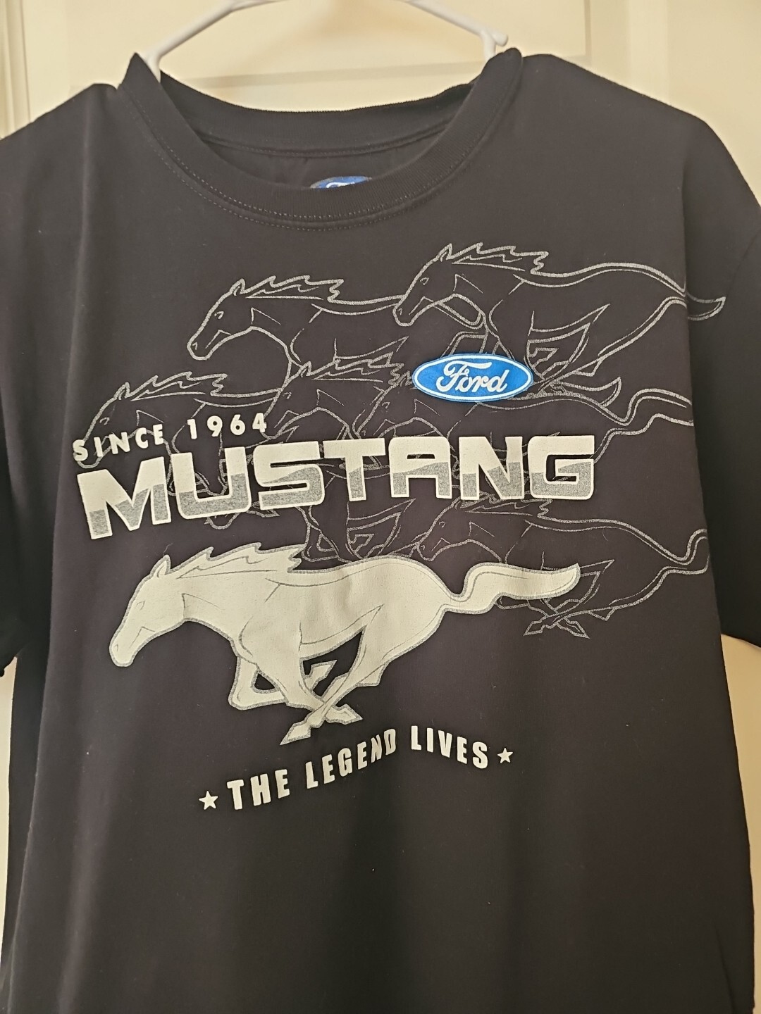 PONY T shirt uomo Ford MUSTANG di JH Design con licenza ufficiale taglia large
