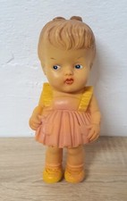 Antica bambola gioco bambola di gomma doll 18 cm da collezione vintage