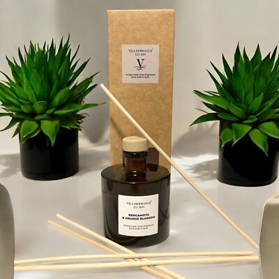 Vila Hermanos Bergamot & Orange Blossom Reed Diffuser 100ml Handmade in Spain