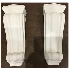 Pair of Hardware Resources CORN-4RW 5-3/8" W x 3-1/2" D x 14" H Scrolled Corbels