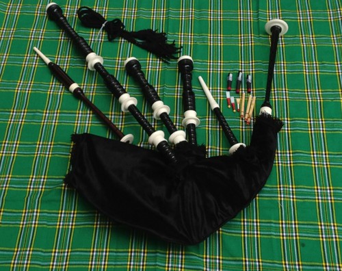 Cornamusa Scozzese Great Highland | Strumento A Fiato Per Principianti | Verde E Nero Con Tartan Black Watch