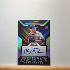 2022 Prizm Baseball Jake Reed Debut Signatures SILVER Prizm AUTO RC card # DS-JR