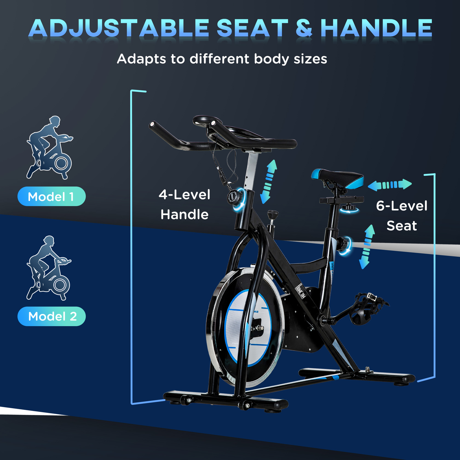 8kg Flywheel Stationary Exercise Bike Indoor Cycling Cardio Workout
