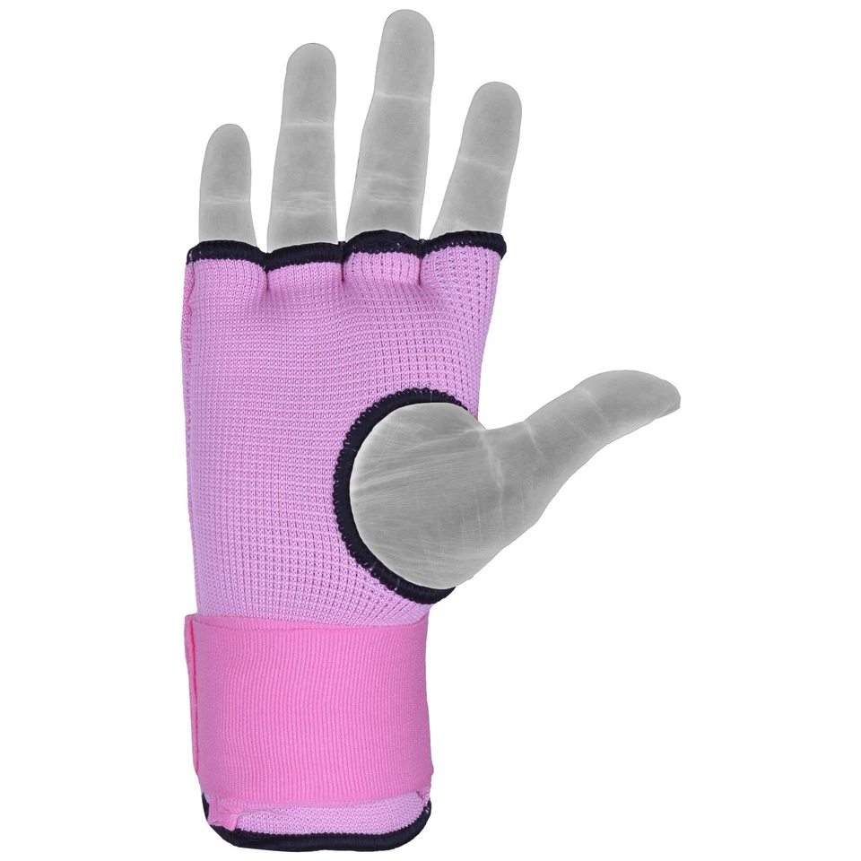 DEFY Gel Padded Ladies Inner Gloves with Hand Wraps MMA Muay Thai Pink S to XL  - Image 2 of 4