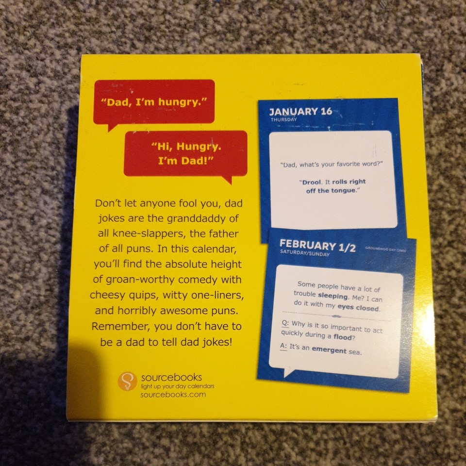Dad Jokes Desk Calendar 2025 Humour Day To View eBay