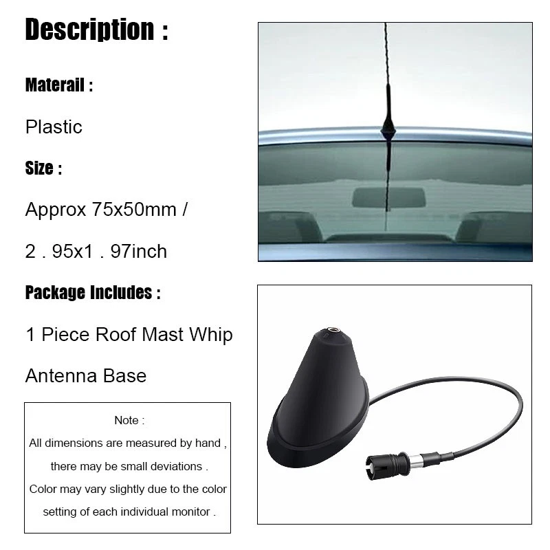 Base de antena de rádio para 2003-2006 Toyota Corolla 2004-2009 Prius 2003-08 Matrix - Imagem 2 de 4