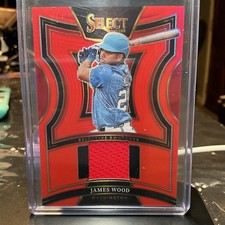 Panini 2025 Select Selective Swatches James Wood Nationals #SS-JW Red Prizm /99