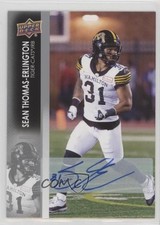 2022 Upper Deck CFL Auto Sean Thomas-Erlington #91 Auto ex5