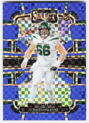 2023 Panini Select Joe Tippmann #78 Blue Check Prizm /199 RC New York Jets