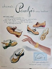 1949 Women's Hamilton Penaljo Leather Casual Shoes Vintage color fashion ad 
