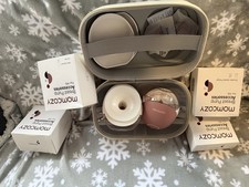 Momcozy M5 Double Electric Breast Pump Pink White with Pumping Kit  Bottles