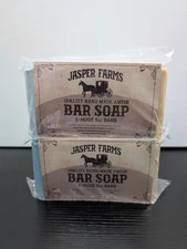 Jasper Farms Bar Soap 2 Packs 10 Huge Bars 5oz Each Soap Made In USA In hand