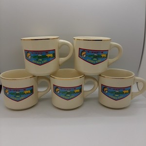 BSA Mugs x5 Order Of The Arrow WWW ACHEWON NIMAT 282 Five 1970s Boy Scouts Mugs