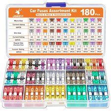 180Pcs Fuse Kit,60 Mini Car Fuses Assortment  60 Standard Blade Automotive Fuse